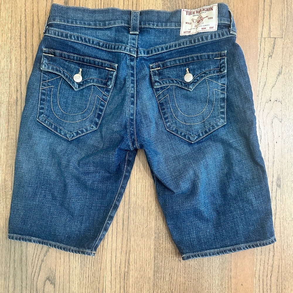 True Religion Geno Relaxed Slim Denim Shorts-Size 34